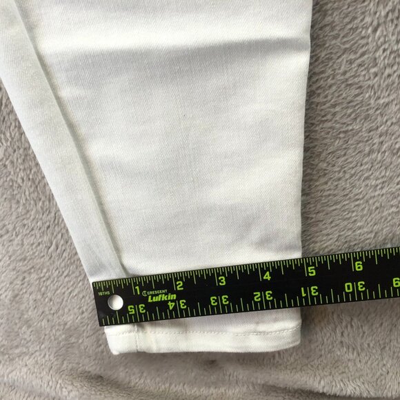 Lee Women Jeans Size 30 Medium White Denim Stretch High-Rise Skinny Ankle Casual - Picture 8 of 16